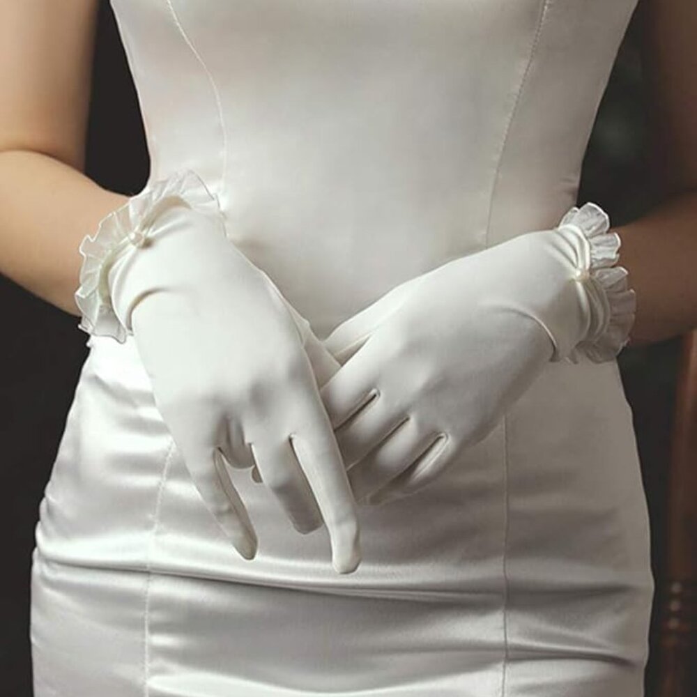 Women's Short Satin Gloves